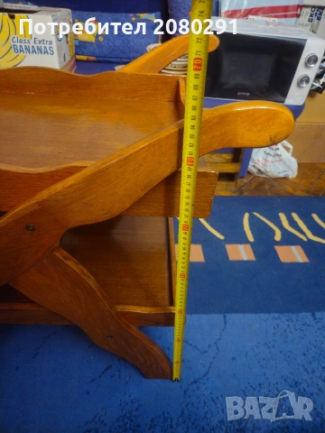 Дървена количка за сервиране или декор , снимка 5 - Градински мебели, декорация  - 53879811