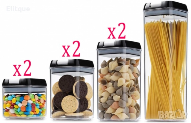 Комплект от 7 херметични контейнера – сигурно съхранение и перфектна организация, снимка 9 - Други - 52716353