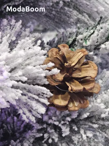 Изкуствено борче/елха със заскрежени иглички, снимка 4 - Декорация за дома - 48056702