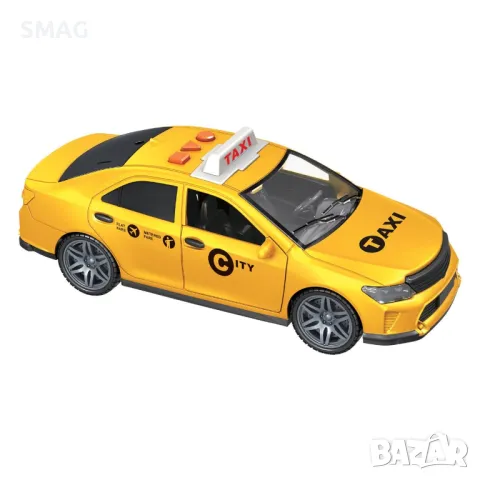 Жълто градско такси със светлина и звук S_1229465, снимка 2 - Коли, камиони, мотори, писти - 47905336