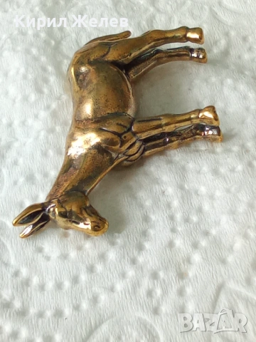 Бронзова фигурка на магаре 44634, снимка 3 - Колекции - 54173124