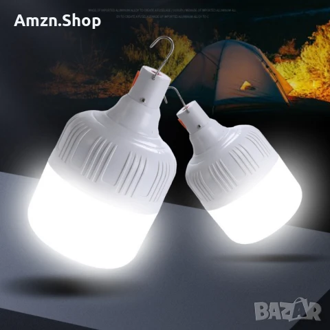 Преносима рибарска LED крушка къмпинг лампа за палатка акумулаторна, снимка 8 - Лед осветление - 50702433