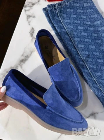 обувки от естетвен велур loro piana, снимка 4 - Дамски ежедневни обувки - 50776510