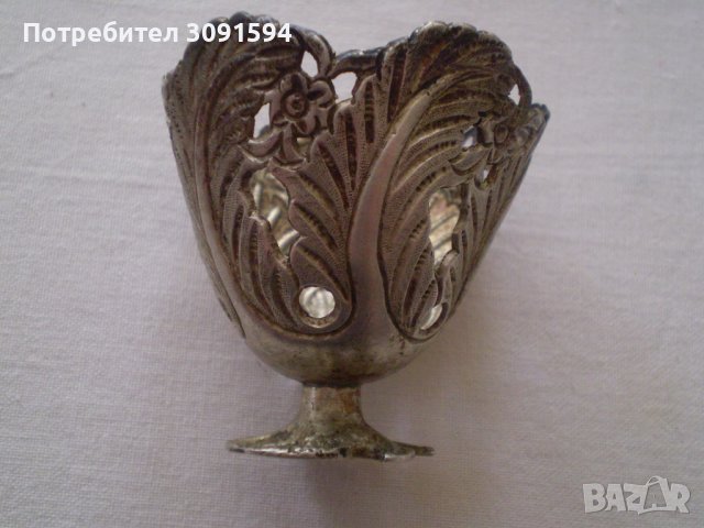 Възрожденски сребърен зарф за великденско яйце чашка сребро, снимка 11 - Антикварни и старинни предмети - 37076182