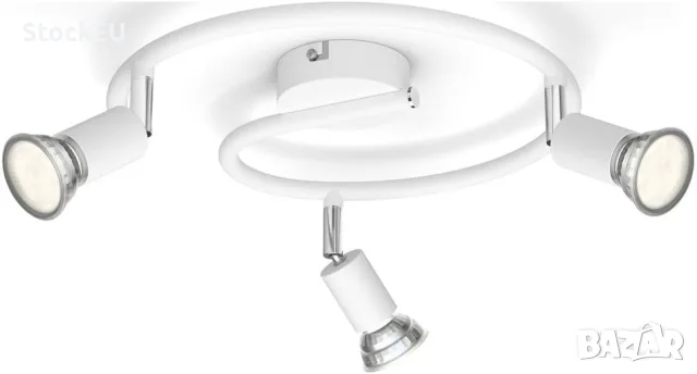 Спот лампа Philips Limbali Led Spotlight White 29см 3xGU10 50W Таван Стена Осветително тяло полилей