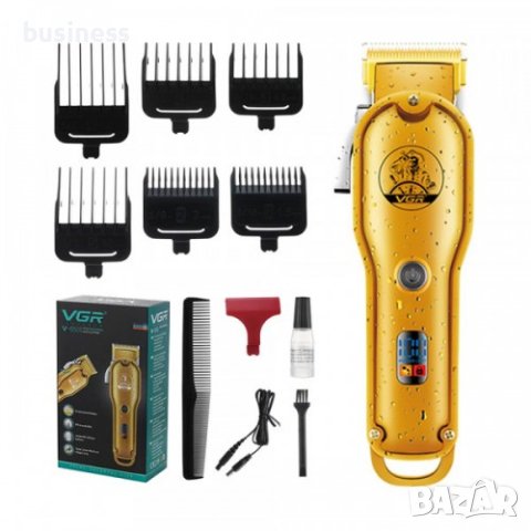 Професионална Машинка за подстригване VGR 650 LCD дисплей 6 приставки