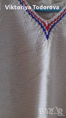 Унисекс пуловер от кашмир-ръчно плетиво, снимка 3 - Пуловери - 30211727