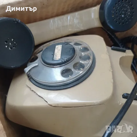 Ретро счупен телефон с шайба , снимка 2 - Антикварни и старинни предмети - 55843194