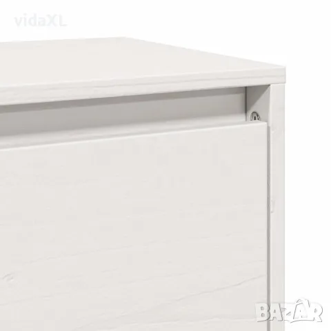 vidaXL Стенни шкафове, 2 бр, бели, 100x30x35 см, бор масив, снимка 8 - Шкафове - 56147992