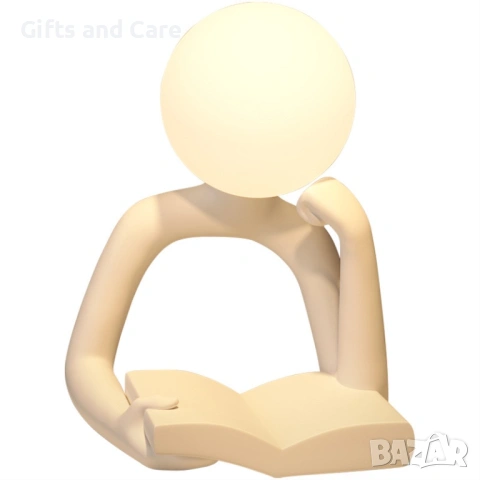 Настолна лампа човек с книга, снимка 5 - Настолни лампи - 54075646