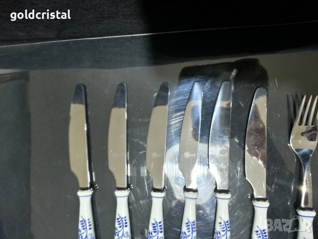 луксозни прибори за хранене с порцеланови дръжки , снимка 2 - Антикварни и старинни предмети - 52777130