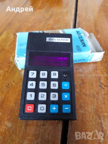 Стар калкулатор Accuron, снимка 2 - Антикварни и старинни предмети - 36678130