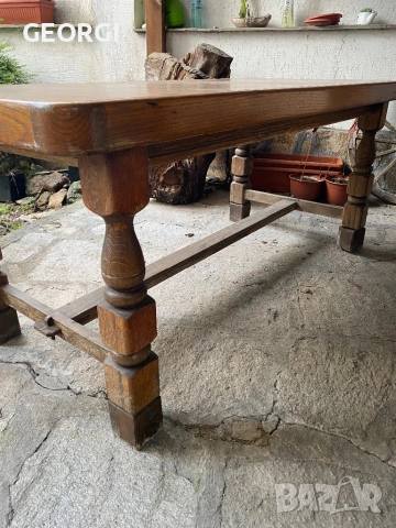 Трапезна маса-Дъб масив, снимка 4 - Маси - 54238083