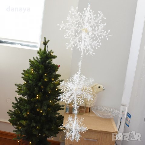 1204 Комплект 3D снежинки за окачване и украса, снимка 3 - Декорация за дома - 30516974