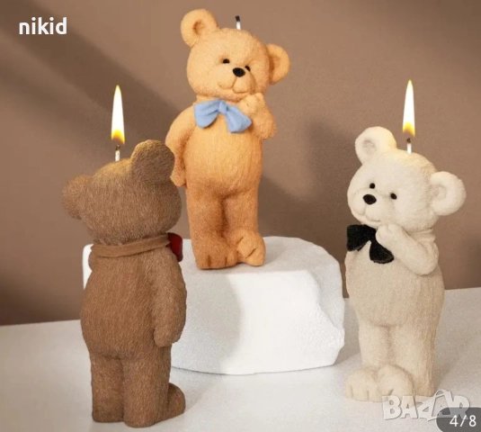 3d Прав висок мечок мече с лапа на лице силиконов молд форма фондан шоколад смола свещ гипс декор, снимка 3 - Форми - 52716409