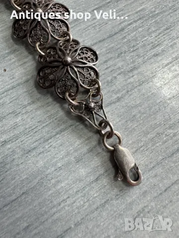 Сребърна гривна филигран №6553 , снимка 5 - Гривни - 49192458