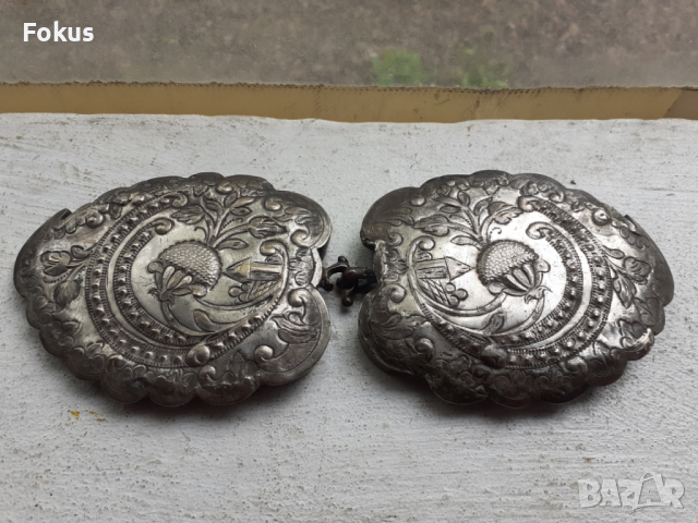Автентични сребърни възрожденски пафти пафта чапраз, снимка 2 - Антикварни и старинни предмети - 36512398