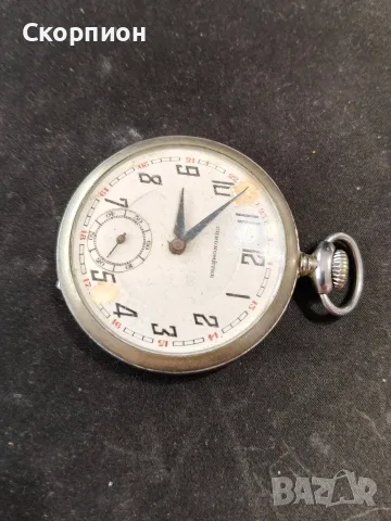 Швейцарски джобен часовник - Chronometre ARGENTAN CHROME, снимка 2 - Джобни - 51453087