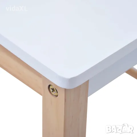 vidaXL Детска маса със столчета за рисуване, 3 части, черно и бяло, снимка 9 - Мебели за детската стая - 56146535
