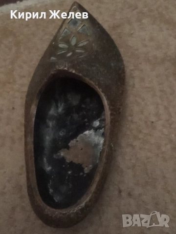 Пепелник месингов обувка 27063, снимка 3 - Антикварни и старинни предмети - 52124650