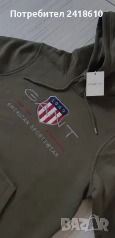 GANT Shield Hoodie Mens Size M НОВО! ОРИГИНАЛ! Мъжки Суичер!