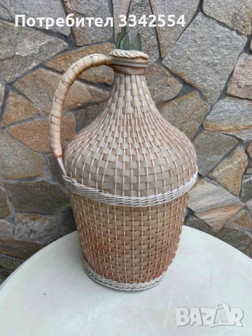 ДАМАДЖАНА СТЪКЛО ОПЛЕТКА ЗА РАКИЯ-15 ЛИТРА ОТ СОЦА, снимка 5 - Други ценни предмети - 50458324