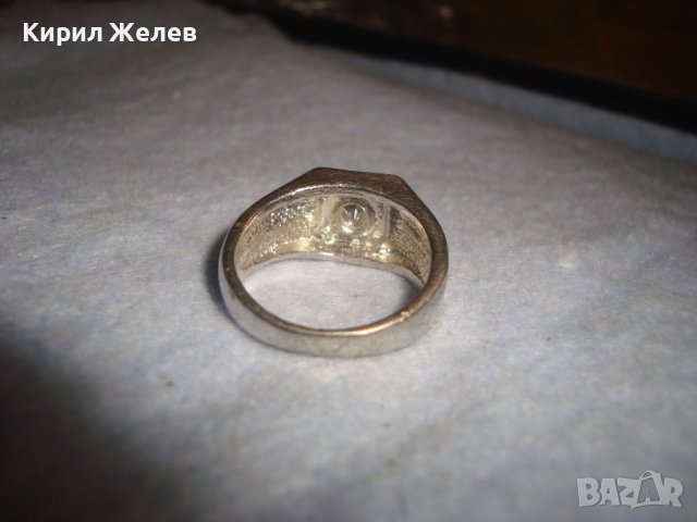 МНОГО КРАСИВ СТИЛЕН ПОСРЕБРЕН МОДЕН АРТ ПРЪСТЕН с ГОЛЯМ ЮВЕЛИРНО ФАСЕТИРАН ЦИРКОН 27616, снимка 3 - Пръстени - 37463875