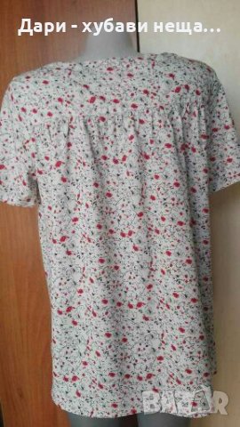 Лека блуза на цветя🍀❤M/L -XL❤🍀4379, снимка 3 - Тениски - 36685580