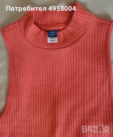 Дамска рокля Old Navy, S Petite, без ръкави, червена, снимка 3 - Рокли - 56202867