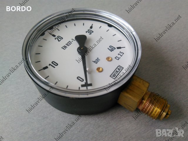 Манометър WIKA - Ф63/0-40 bar (радиален), снимка 2 - Резервни части за машини - 30753217