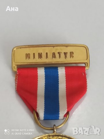 норвежки сребърен медал с позлата , снимка 2 - Антикварни и старинни предмети - 42119765