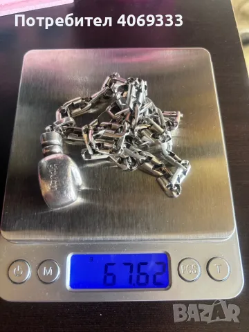 Сребърен плътен синджир с боксова ръкавица 67.62гр 925 , снимка 10 - Колиета, медальони, синджири - 49909837