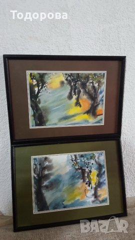 Лот авторски акварели - Горски цикъл, снимка 6 - Антикварни и старинни предмети - 31040644