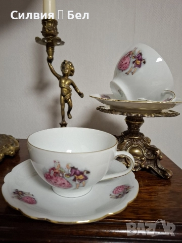 Винтидж комплект за двама , снимка 2 - Чаши - 51895931