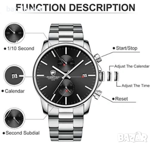 Нов Мъжки Часовник с Хронометър CHEETAH, снимка 8 - Мъжки - 53938227