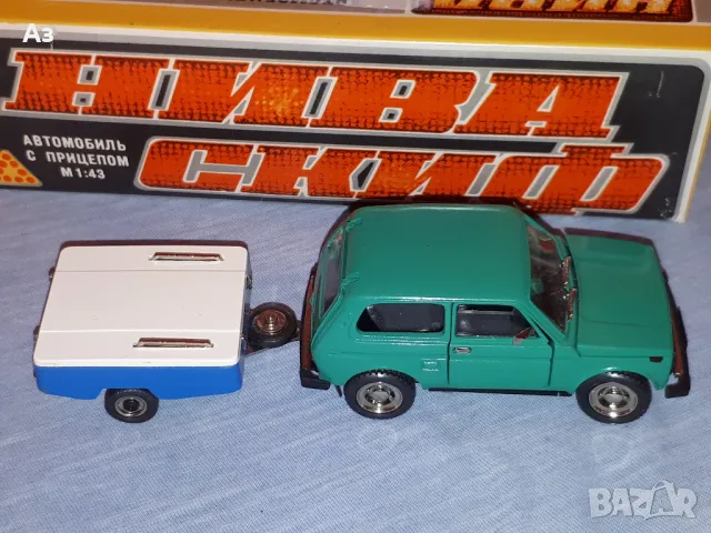 Стар USSR руски съветски метален модел Лада 2121 НИВА А20 Скиф 1982 година 1:43 Сделано в СССР, снимка 4 - Колекции - 47569955