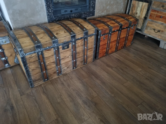 Стар дървен сандък/ракла/скрин, снимка 2 - Антикварни и старинни предмети - 52441208