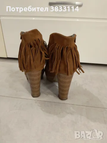 Дамски боти велур - нови, снимка 4 - Дамски боти - 48227593