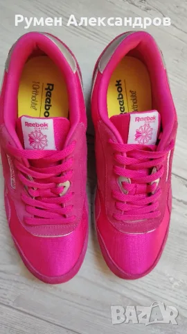 Дамски розови велурени маратонки REEBOK CL NYLON EUR38, снимка 7 - Маратонки - 55825262
