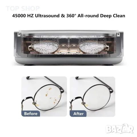 Ултразвукова машина за почистване на бижута, мини портативна професионална почистваща машина DEEM за, снимка 4 - Друга електроника - 48500187