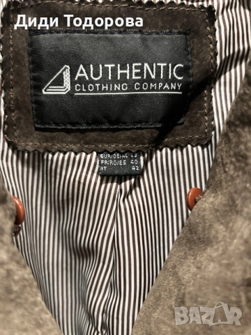 Дамско яке от естествен велур Authentic Clothing Co., снимка 4 - Якета - 56041796