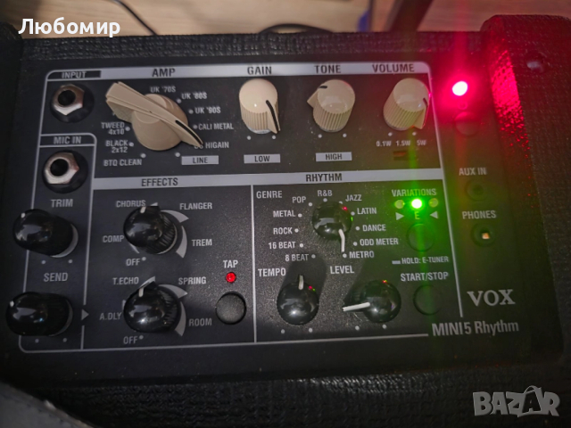 Кубе за китара Vox Mini5 Rhythm, снимка 5 - Китари - 52861708