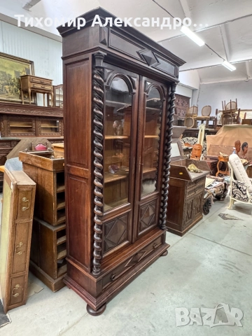 Уникална витрина от дъбов масив, снимка 5 - Секции и витрини - 52833851