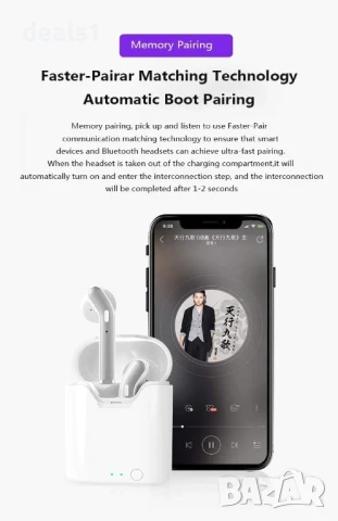 H17T Безжични Слушалки Bluetooth 5.0 3D Стерео Звук Вграден микрофон IPX5 водоустойчиви, снимка 5 - Безжични слушалки - 50535082