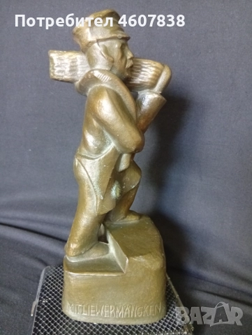 Скулптура касичка бронз 21/9 см, снимка 3 - Други - 52028419