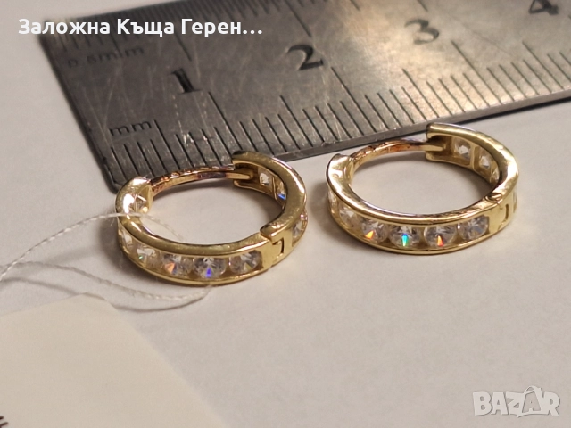 Златни обеци 1,62гр, снимка 2 - Обеци - 52687705