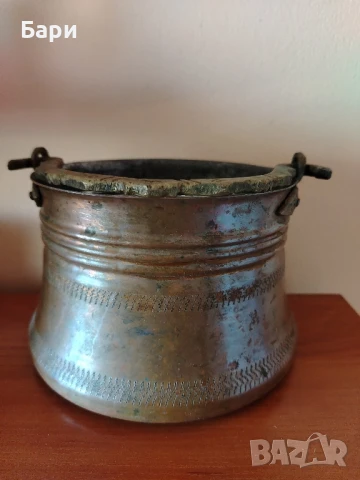 Старо малко котле, бакърче, меден съд,менец,менче, снимка 6 - Антикварни и старинни предмети - 51092660