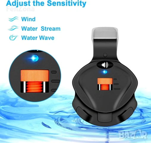 Електронен LED звънец за въдица с регулируем звук - идеален за дневен и нощен риболов на шаран, снимка 5 - Въдици - 54101178