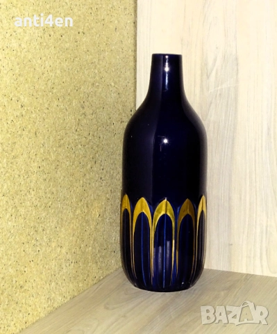 Стара Немска керамична ваза тип ШИШЕ висока 39 см., снимка 3 - Антикварни и старинни предмети - 51527445