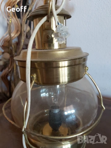 Brass Cabin style hanging/table lamp., снимка 4 - Лампи за таван - 51065048